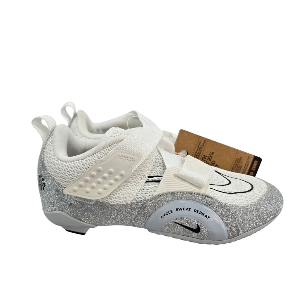 Nike SuperRep Cycle Shoes White Silver Black FZ2117-100  Womens 7